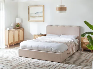 Dubbelsäng Nanterre 160x200 cm - Beige - Möbler - Säng - Säng med förvaring