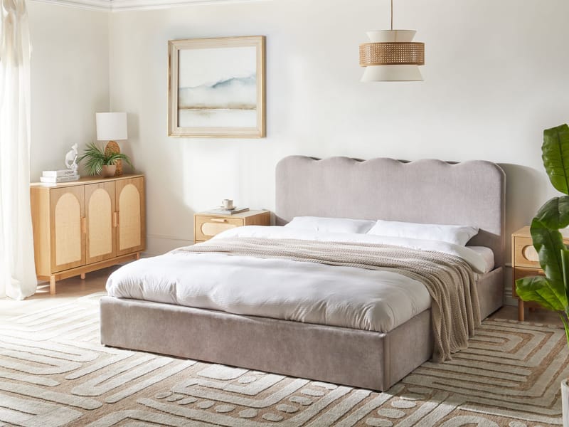Dubbelsäng Nanterre 180x200 cm - Taupe - Möbler - Säng - Säng med förvaring