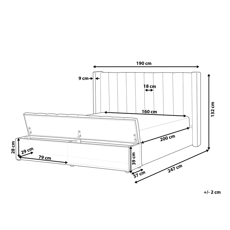 Dubbelsäng Noyers 160x200 cm - Off-White - Möbler - Säng - Säng med förvaring