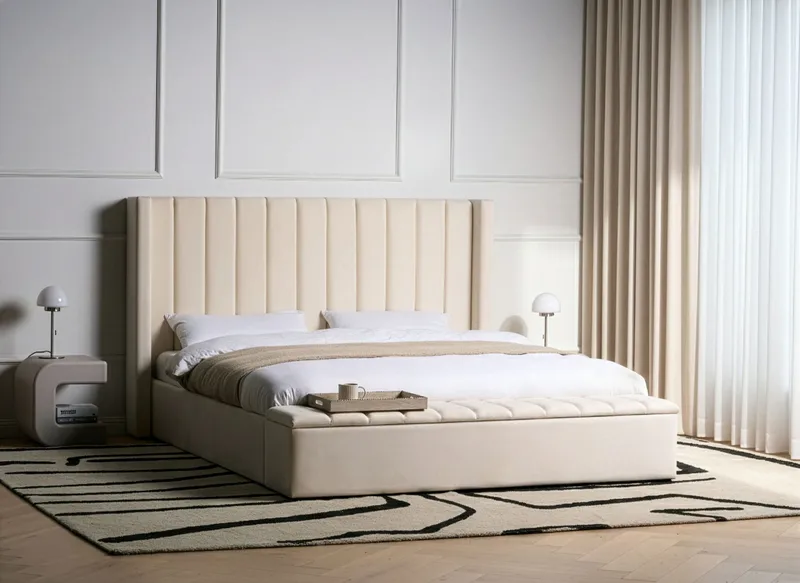 Dubbelsäng Noyers 180x200 cm - Off-White - Möbler - Säng - Säng med förvaring
