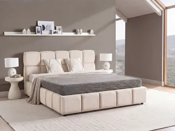 Dubbelsäng Noyon 180x200 cm - Ljusbeige - Möbler - Säng - Säng med förvaring