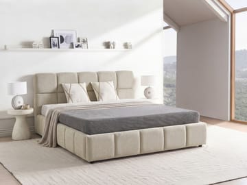 Dubbelsäng Noyon 180x200 cm - Taupe - Möbler - Säng - Säng med förvaring