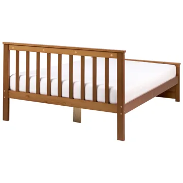 Dubbelsäng Olendon 120x200 - Brun - Möbler - Säng - Sängram & sängstomme