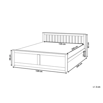 Dubbelsäng Olendon 120x200 - Brun - Möbler - Säng - Sängram & sängstomme