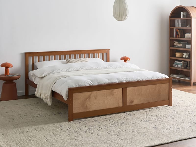 Dubbelsäng Olendon 180x200 - Brun - Möbler - Säng - Sängram & sängstomme