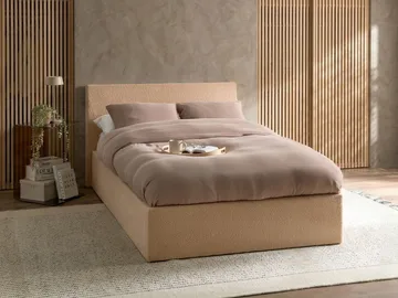 Dubbelsäng Orbey 120x200 cm - Beige - Möbler - Säng - Säng med förvaring