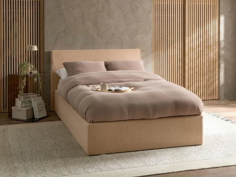 Dubbelsäng Orbey 120x200 cm - Beige - Möbler - Säng - Säng med förvaring
