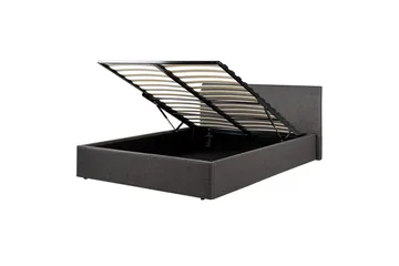 Dubbelsäng Orbey med lamellram Grå, 140x200 cm - Grå, 140x200 cm - Möbler - Säng - Sängram & sängstomme