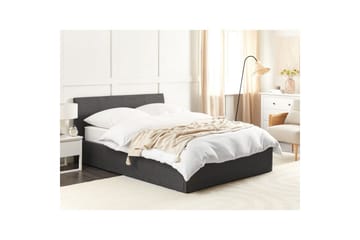 Dubbelsäng Orbey med lamellram Grå, 140x200 cm - Grå, 140x200 cm - Möbler - Säng - Sängram & sängstomme