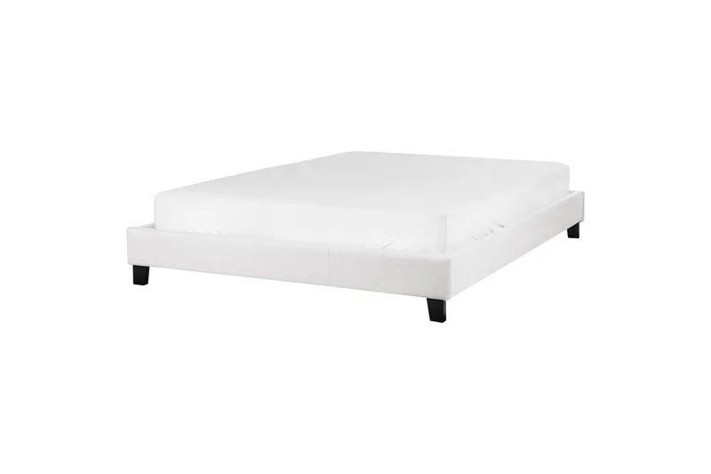 Dubbelsäng Roanne med lamellram Grå-Mörkt Trä, 160x200 cm, Polyester, Grå-Mörkt Trä, 160x200 cm, Polyester