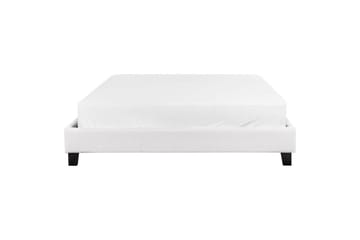 Dubbelsäng Roanne med lamellram Grå-Mörkt Trä, 160x200 cm, Polyester - Grå-Mörkt Trä, 160x200 cm, Polyester - Möbler - Säng - Ramsäng