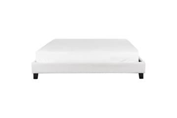 Dubbelsäng Roanne med lamellram Grå-Mörkt Trä, 180x200 cm, Polyester - Grå-Mörkt Trä, 180x200 cm, Polyester - Möbler - Säng - Ramsäng