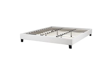 Dubbelsäng Roanne med lamellram Grå-Mörkt Trä, 180x200 cm, Polyester - Grå-Mörkt Trä, 180x200 cm, Polyester - Möbler - Säng - Ramsäng