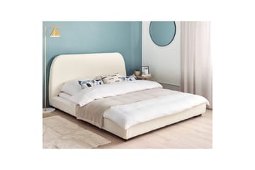 Dubbelsäng Roisel med lamellram 160x200, Bouclé - 160x200, Bouclé - Möbler - Säng - Ramsäng