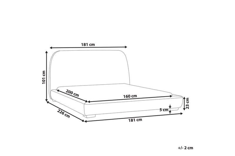 Dubbelsäng Roisel med lamellram 160x200, Polyester - 160x200, Polyester - Möbler - Säng - Sängram & sängstomme