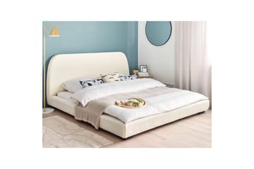 Dubbelsäng Roisel med lamellram 180x200, Bouclé - 180x200, Bouclé - Möbler - Säng - Ramsäng