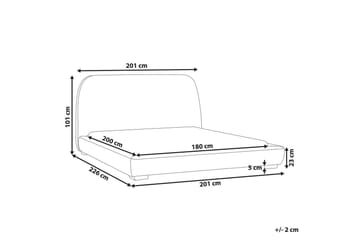 Dubbelsäng Roisel med lamellram 180x200, Bouclé - 180x200, Bouclé - Möbler - Säng - Ramsäng