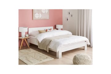 Dubbelsäng Royan med lamellram Vit, 140x200 cm - Vit, 140x200 cm - Möbler - Säng - Sängram & sängstomme