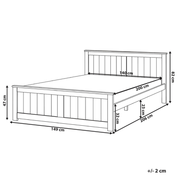 Dubbelsäng Sabran 140x200 - Vit - Möbler - Säng - Sängram & sängstomme