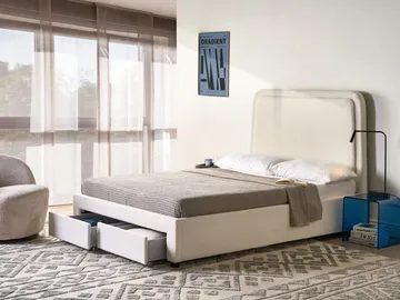 Dubbelsäng Sardent 140x200 - Off-White - Möbler - Säng - Säng med förvaring