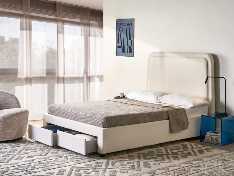Dubbelsäng Sardent 140x200 - Off-White - Möbler - Säng - Säng med förvaring