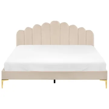 Dubbelsäng Sauvian 180x200 cm - Beige - Möbler - Säng - Sängram & sängstomme
