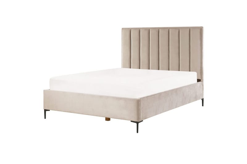 Dubbelsäng Sezanne med förvaring Beige-Grå-Svart, 160x200 cm - Beige-Grå-Svart, 160x200 cm - Möbler - Säng - Säng med förvaring