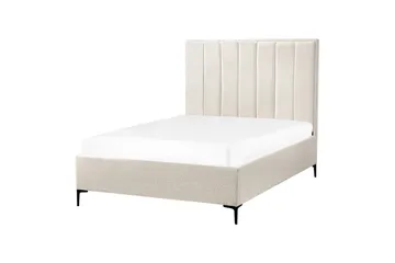 Dubbelsäng Sezanne med lamellram Vit-Svart, 140x200 cm - Vit-Svart, 140x200 cm - Möbler - Säng - Säng med förvaring