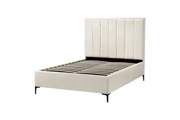 Dubbelsäng Sezanne med lamellram Vit-Svart, 140x200 cm - Vit-Svart, 140x200 cm - Möbler - Säng - Säng med förvaring