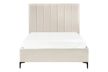 Dubbelsäng Sezanne med lamellram Vit-Svart, 140x200 cm - Vit-Svart, 140x200 cm - Möbler - Säng - Säng med förvaring