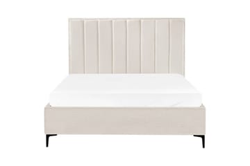 Dubbelsäng Sezanne med lamellram Vit-Svart, 160x200 cm - Vit-Svart, 160x200 cm - Möbler - Säng - Säng med förvaring