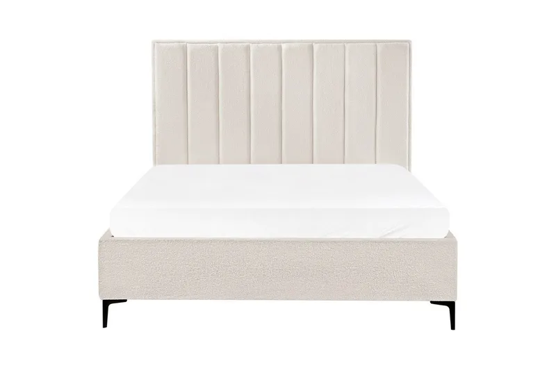 Dubbelsäng Sezanne med lamellram Vit-Svart, 160x200 cm - Vit-Svart, 160x200 cm - Möbler - Säng - Säng med förvaring