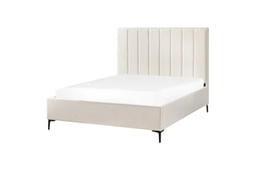 Dubbelsäng Sezanne med lamellram Vit-Svart, 160x200 cm - Vit-Svart, 160x200 cm - Möbler - Säng - Säng med förvaring