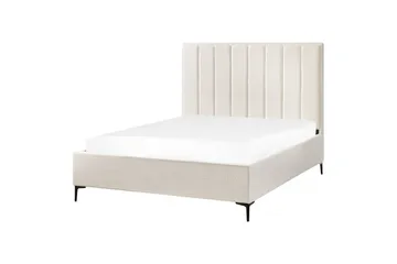 Dubbelsäng Sezanne med lamellram Vit-Svart, 160x200 cm - Vit-Svart, 160x200 cm - Möbler - Säng - Säng med förvaring