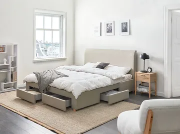 Dubbelsäng Soutrin 160x200 cm - Beige - Möbler - Säng - Säng med förvaring