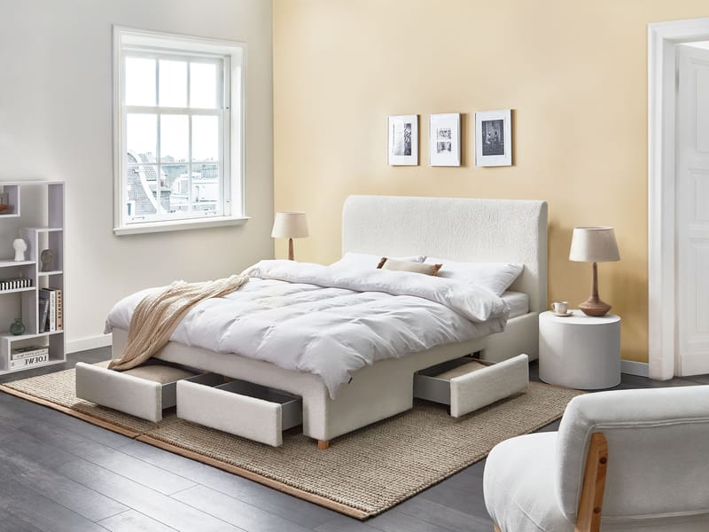 Dubbelsäng Soutrin 160x200 cm - Off-White - Möbler - Säng - Säng med förvaring