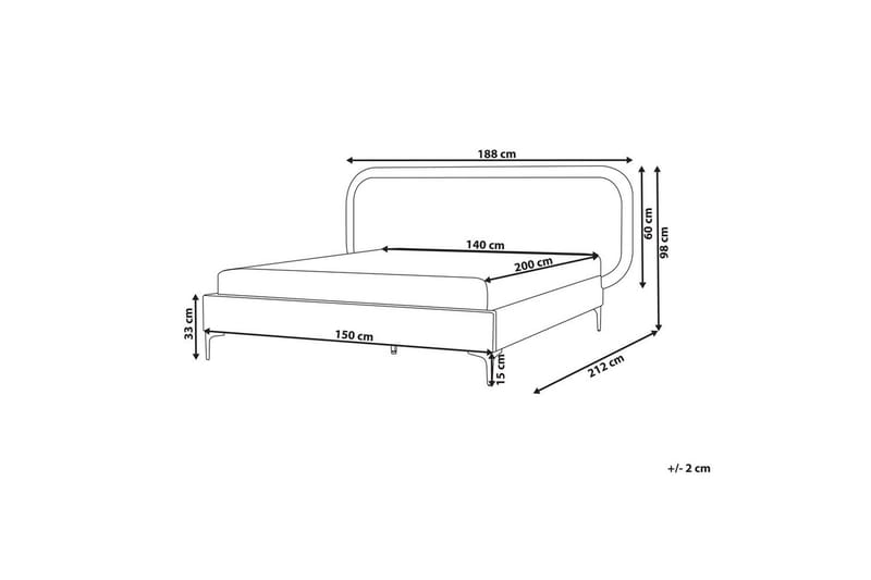 Dubbelsäng Suzette med lamellram Beige, 140x200 cm - Beige, 140x200 cm - Möbler - Säng - Ramsäng