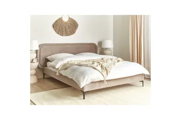 Dubbelsäng Suzette med lamellram Beige, 160x200 cm - Beige, 160x200 cm - Möbler - Säng - Ramsäng