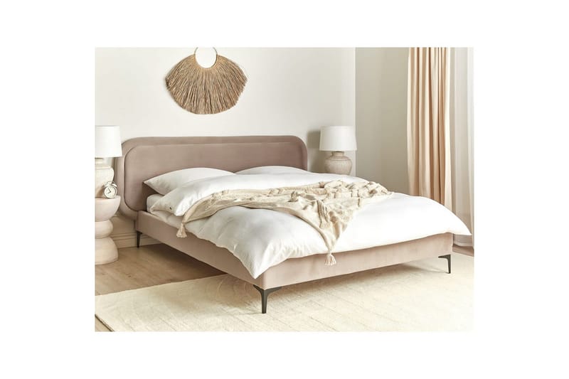 Dubbelsäng Suzette med lamellram Beige, 160x200 cm - Beige, 160x200 cm - Möbler - Säng - Ramsäng