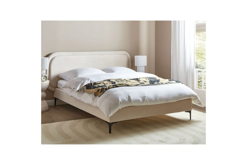 Dubbelsäng Suzette med lamellram Ljusbeige, 140x200 cm - Ljusbeige, 140x200 cm - Möbler - Säng - Dubbelsäng