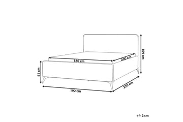 Dubbelsäng Valognes med lamellram 180x200 cm - 180x200 cm - Möbler - Säng - Ramsäng