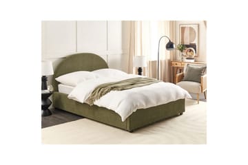 Dubbelsäng Vaucluse med förvaring Grön, 140x200 cm, Bouclé - Grön, 140x200 cm, Bouclé - Möbler - Säng - Säng med förvaring