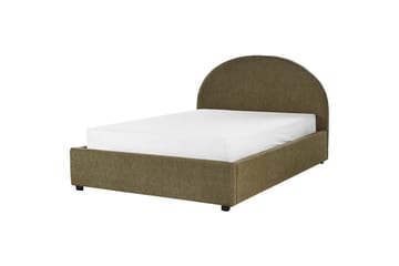 Dubbelsäng Vaucluse med förvaring Grön, 140x200 cm, Bouclé - Grön, 140x200 cm, Bouclé - Möbler - Säng - Säng med förvaring