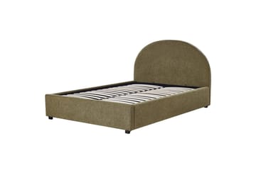 Dubbelsäng Vaucluse med förvaring Grön, 140x200 cm, Bouclé - Grön, 140x200 cm, Bouclé - Möbler - Säng - Säng med förvaring