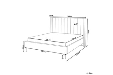 Dubbelsäng Villette med lamellram 140x200 cm - 140x200 cm - Möbler - Säng - Ramsäng