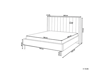 Dubbelsäng Villette med lamellram 180x200 cm - 180x200 cm - Möbler - Säng - Ramsäng
