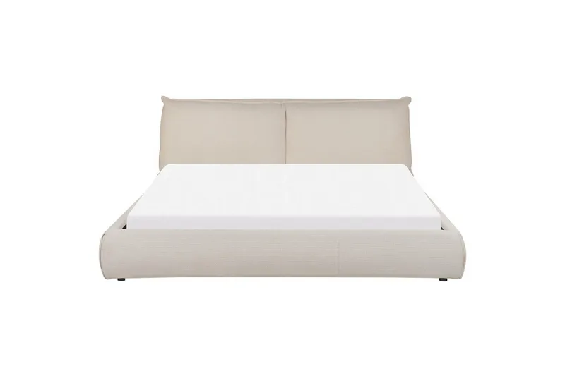 Dubbelsäng Vinay med lamellram Beige, 180x200 cm - Beige, 180x200 cm - Möbler - Säng - Ramsäng