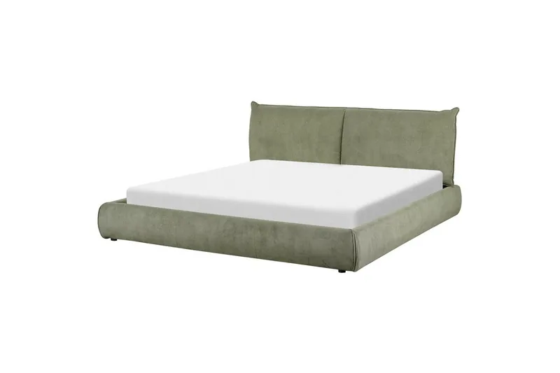 Dubbelsäng Vinay med lamellram Grön, 180x200 cm - Grön, 180x200 cm - Möbler - Säng - Ramsäng