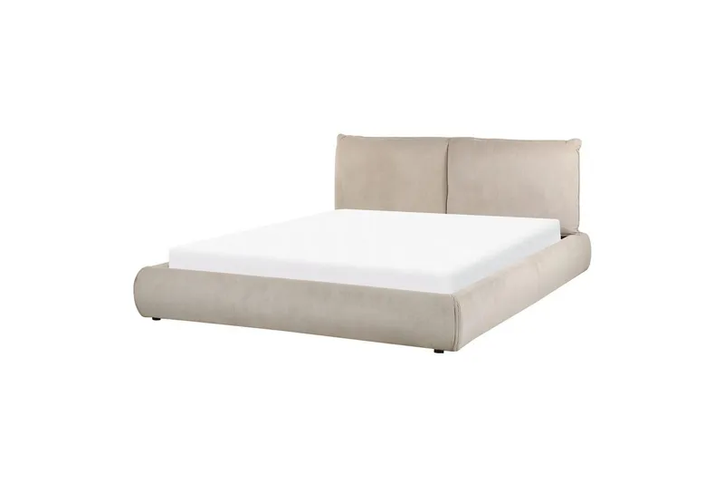 Dubbelsäng Vinay med lamellram Taupe, 160x200 cm - Taupe, 160x200 cm - Möbler - Säng - Ramsäng