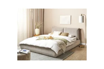 Dubbelsäng Vinay med lamellram Taupe, 160x200 cm - Taupe, 160x200 cm - Möbler - Säng - Dubbelsäng